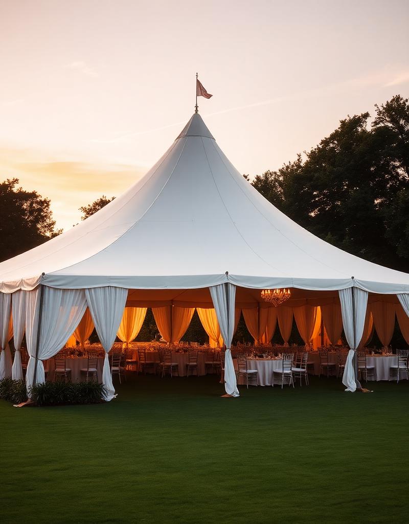 Sailcloth Peak Tent — 20×20